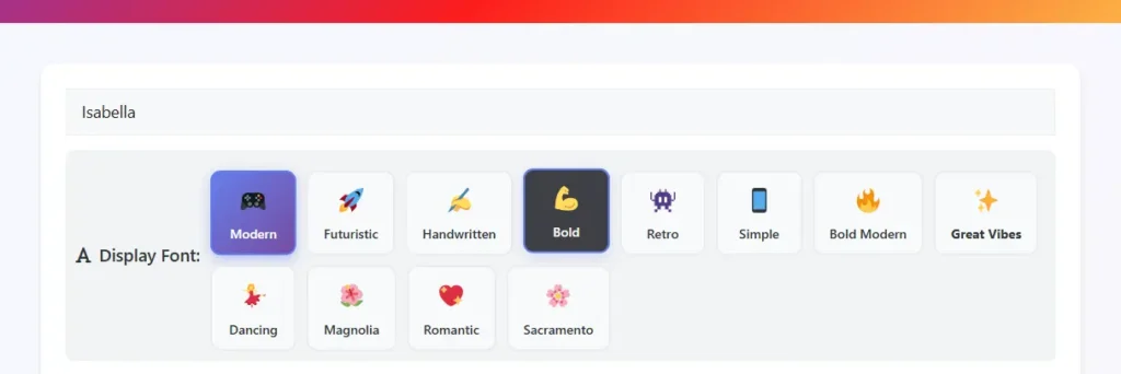 Stylish name generator