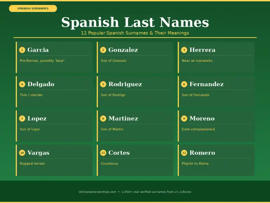 Last name generator Spanish

