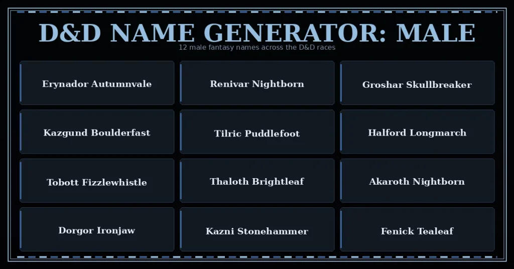 DnD name generator male